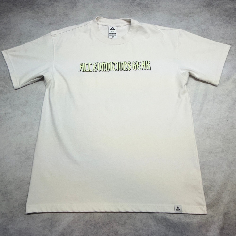 Nike ACG Dri-Fit Iguana Phantom T-Shirt Small White Streetwear Graphic Tee